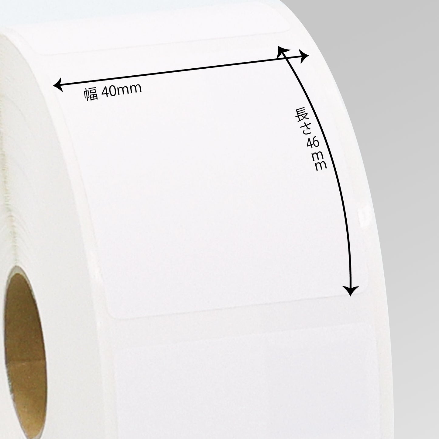 SLP721RT用台紙付きラベル 幅40mm×長さ46mm（4巻/箱）