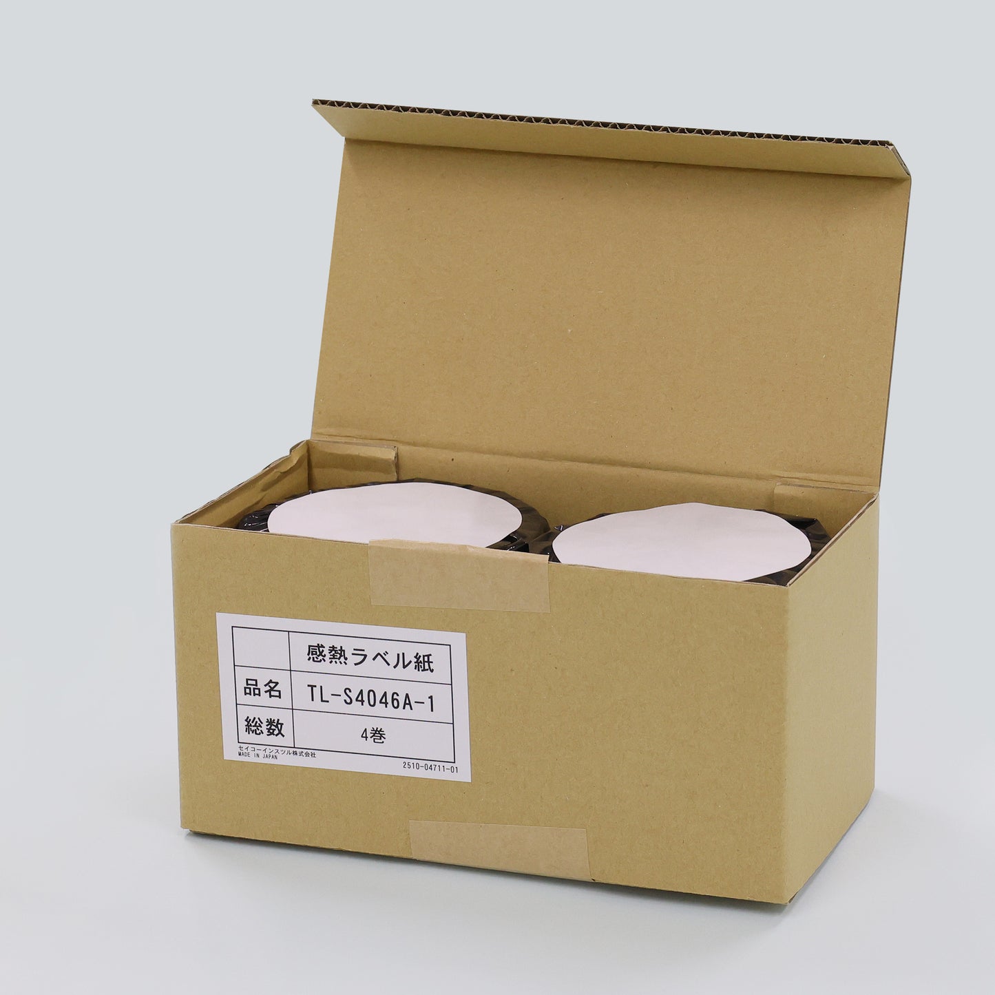 SLP721RT用台紙付きラベル 幅40mm×長さ46mm（4巻/箱）