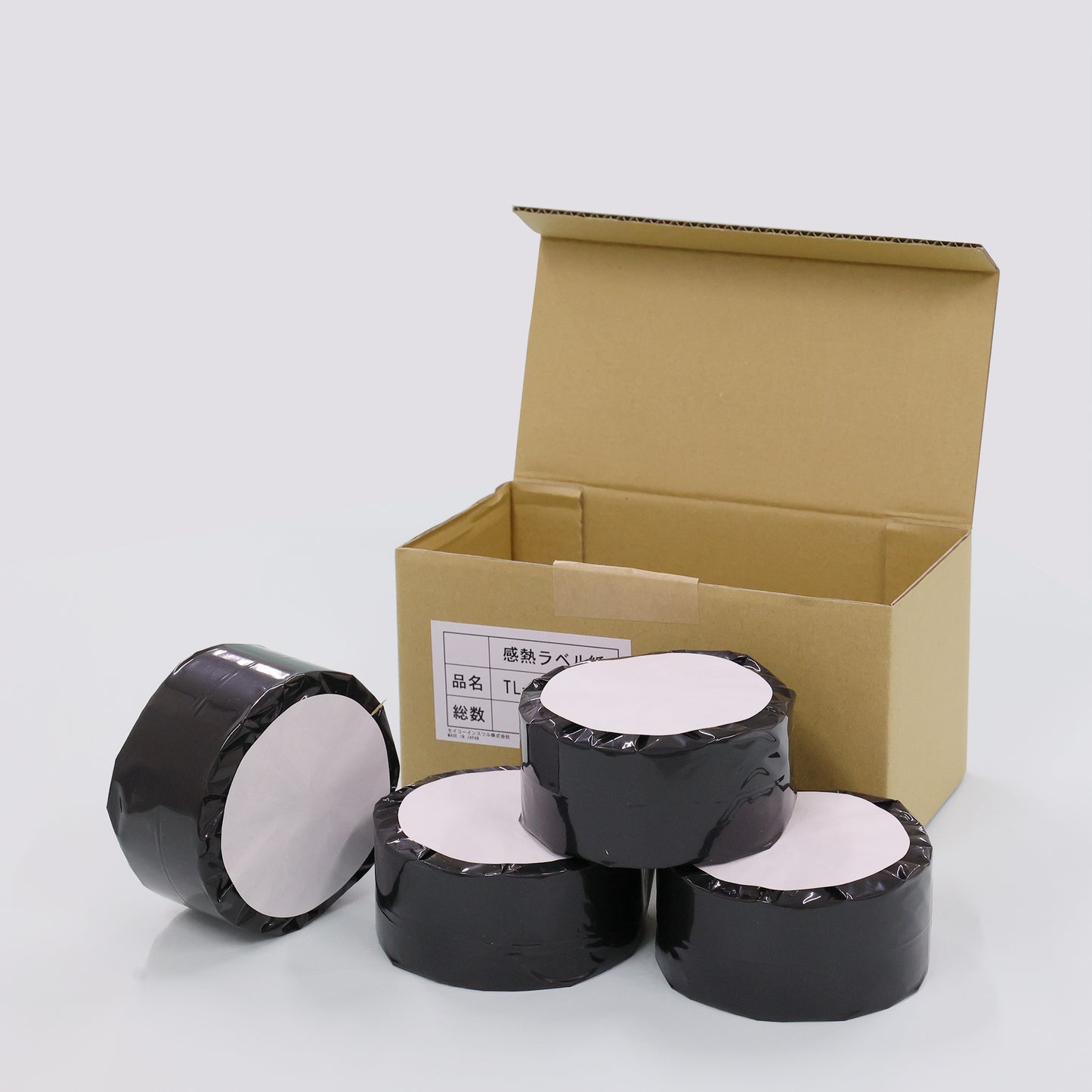 SLP721RT用台紙付きラベル 幅40mm×長さ46mm（4巻/箱）